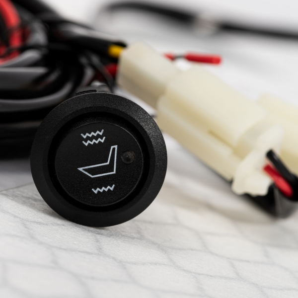 Electronicx Carbon seat heater retrofit set Universal 2x heating mats Round switch car seat heater 2 steps switch 1 piece New