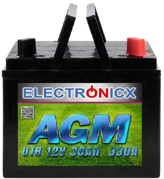 Electronicx u1r agm 30ah 330a battery lawn tractor riding lawn mower