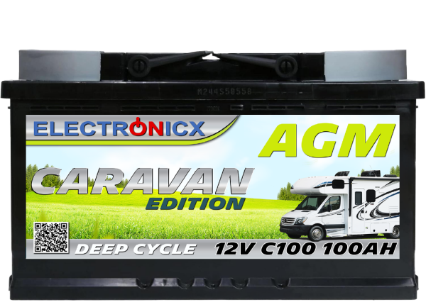 Electronicx Caravan Edition Batterie AGM 100 AH 12V Wohnmobil Boot Versorgung