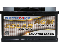 Electronicx Solar Edition Batterie AGM 100 AH 12V Solar...