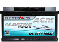 Electronicx Marine Edition Batterie AGM 100 AH 12V Boot...