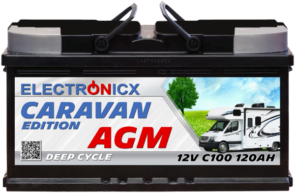 Electronicx Caravan Edition v2 battery agm 120 ah 12v motorhome boat supply