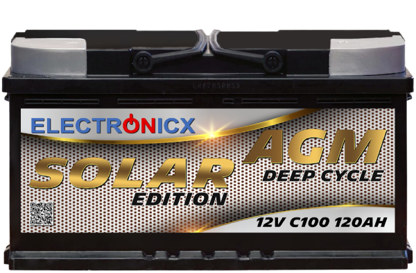 Electronicx Solar Edition Batterie AGM 120 AH 12V Solar Versorgung Solarbatterie