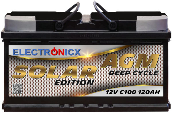 Electronicx solar edition battery agm 120 ah 12v solar supply solar battery
