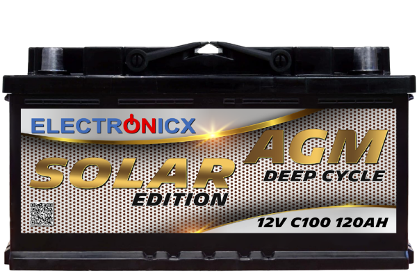 Electronicx solar edition battery agm 120 ah 12v solar supply solar battery