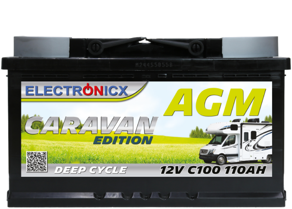 Electronicx Caravan Edition Batterie AGM 110 AH 12V Wohnmobil Boot Versorgung