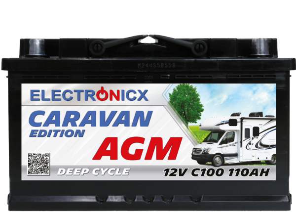 Electronicx Caravan Edition V2 Batterie AGM 110 AH 12V Wohnmobil Boot Versorgung