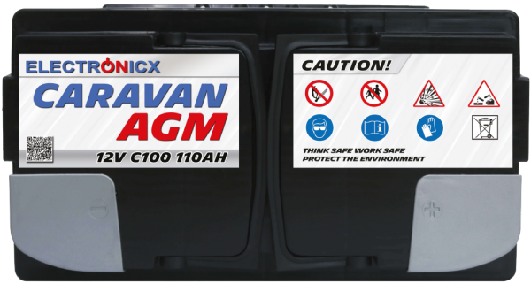 Electronicx Caravan Edition V2 Batterie AGM 110 AH 12V Wohnmobil Boot Versorgung