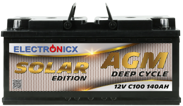 Solar battery 12v 140ah Electronicx solar edition agm battery solar battery supply battery power storage photovoltaic camping solar system garden..