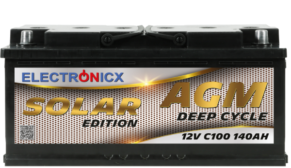 Solar battery 12v 140ah Electronicx solar edition agm battery solar battery supply battery power storage photovoltaic camping solar system garden..