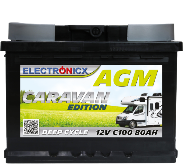 Electronicx Caravan Edition Batterie AGM 80 AH 12V Wohnmobil Boot Versorgung…