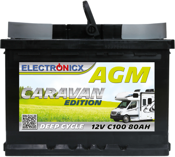 Electronicx Caravan Edition Batterie AGM 80 AH 12V Wohnmobil Boot Versorgung…