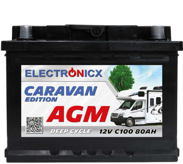 Electronicx Caravan Edition V2 Batterie AGM 80 AH 12V Wohnmobil Boot Versorgung…