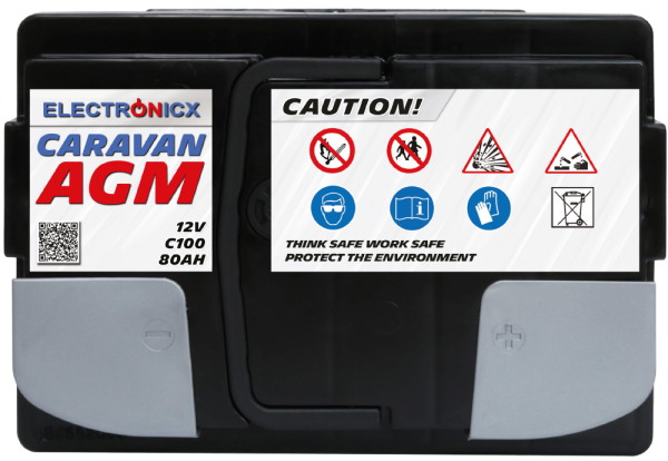 Electronicx Caravan Edition V2 Batterie AGM 80 AH 12V Wohnmobil Boot Versorgung…