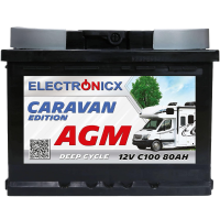 Electronicx Caravan Edition V2 Batterie AGM 80 AH 12V...