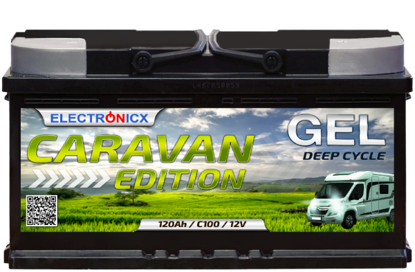Electronicx Caravan Edition Gel Battery 120 ah 12v Motorhome Boat Supply