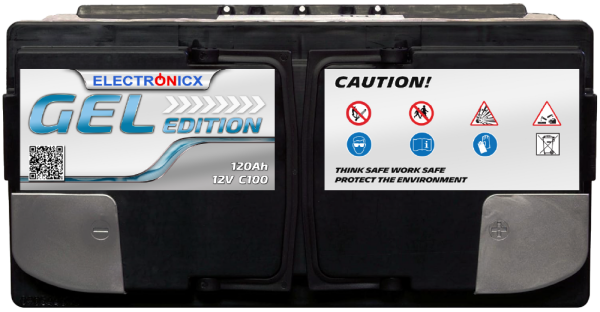 Electronicx Edition Gel Batterie 120 AH 12V Wohnmobil Boot Versorgung