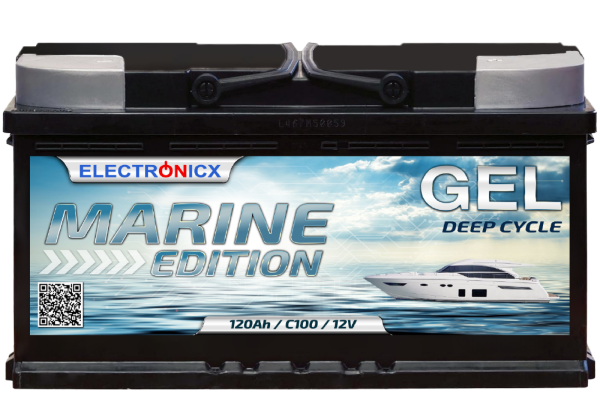 Electronicx Marine edition gel battery 120 ah 12v boat ship supply battery