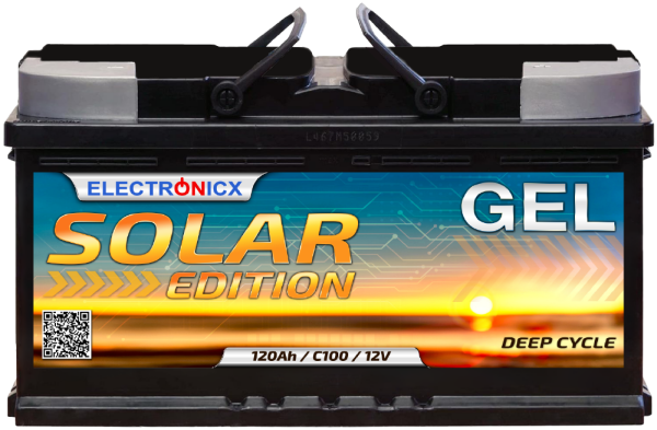 Electronicx Solar Edition Gel Batterie 120 AH 12V Solar Versorgung Solarbatterie
