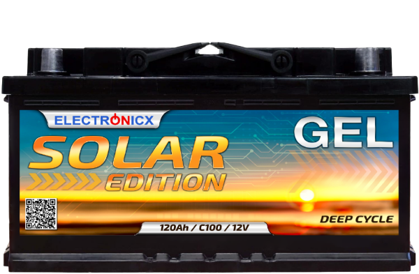 Electronicx Solar Edition Gel Batterie 120 AH 12V Solar Versorgung Solarbatterie