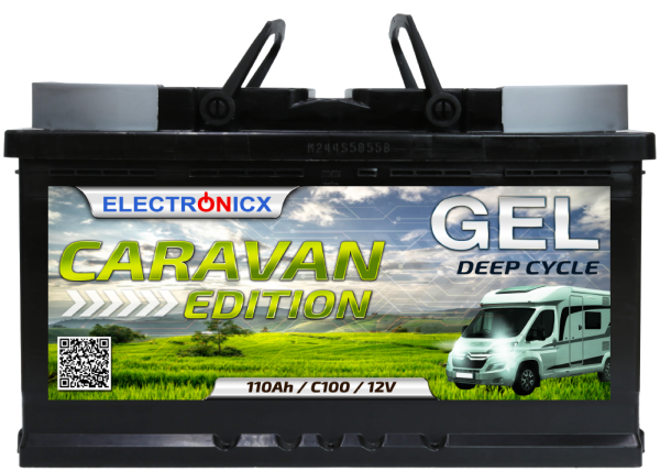 Electronicx Caravan Edition Gel Batterie 110 AH 12V Wohnmobil Boot Versorgung