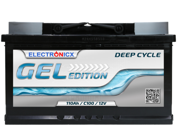 Electronicx Edition Gel Batterie 110 AH 12V Wohnmobil Boot Versorgung