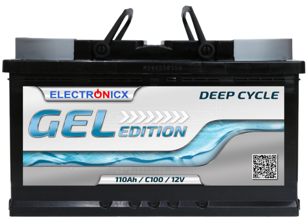 Electronicx Edition Gel Batterie 110 AH 12V Wohnmobil Boot Versorgung