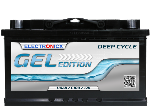 Electronicx Edition Gel Batterie 110 AH 12V Wohnmobil Boot Versorgung