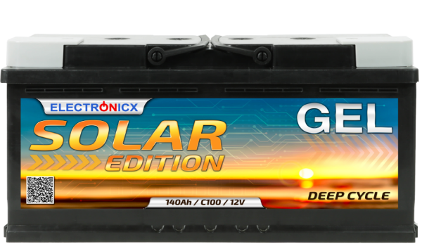 Solarbatterie 12V 140AH Electronicx Solar Edition GEL Batterie Solar Akku Versorgungsbatterie stromspeicher photovoltaik Camping Solaranlage Gartenhaus…