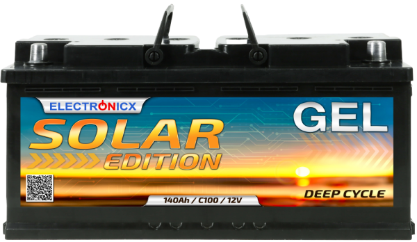 Solarbatterie 12V 140AH Electronicx Solar Edition GEL Batterie Solar Akku Versorgungsbatterie stromspeicher photovoltaik Camping Solaranlage Gartenhaus…