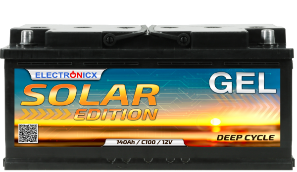 Solarbatterie 12V 140AH Electronicx Solar Edition GEL Batterie Solar Akku Versorgungsbatterie stromspeicher photovoltaik Camping Solaranlage Gartenhaus…