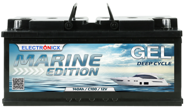 GEL Batterie 140AH Electronicx Marine Edition Boot Schiff Versorgungsbatterie 12V Akku Deep Bootsbatterie Autobatterie Solarbatterie Solar Batterien…