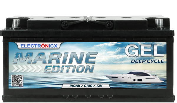 GEL Batterie 140AH Electronicx Marine Edition Boot Schiff Versorgungsbatterie 12V Akku Deep Bootsbatterie Autobatterie Solarbatterie Solar Batterien…