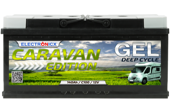 Electronicx Caravan Edition Gel Battery 140 ah 12v Motorhome Boat Supply