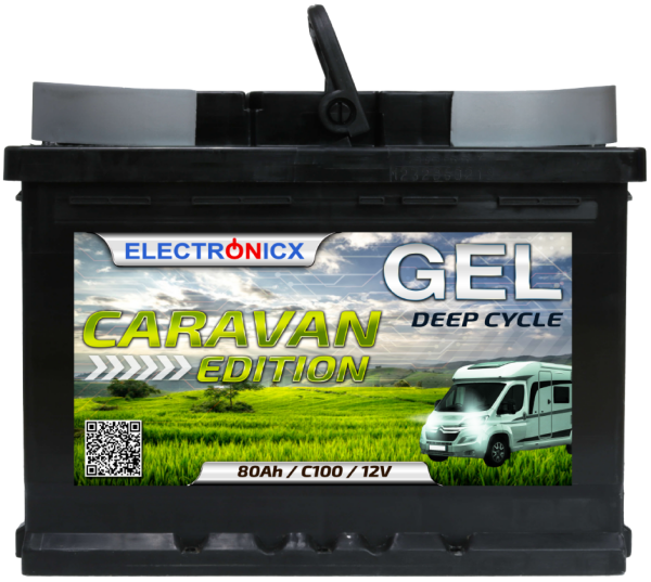 Electronicx Caravan Edition Gel Battery 80 ah 12v motorhome boat supply