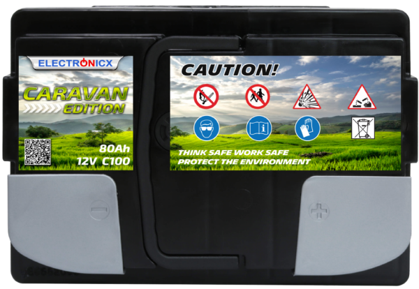 Electronicx Caravan Edition Gel Battery 80 ah 12v motorhome boat supply