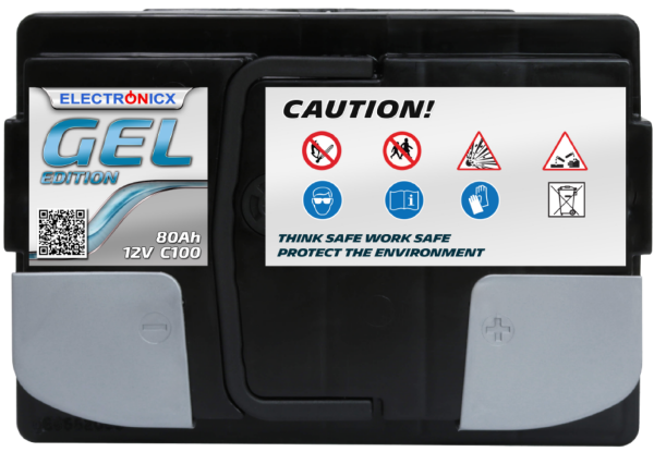 Electronicx Edition Gel Batterie 80 AH 12V Wohnmobil Boot Versorgung