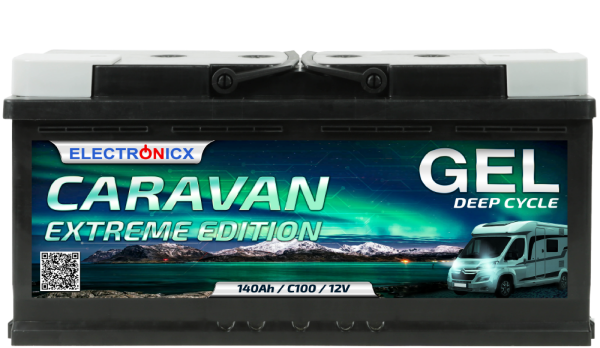 Electronicx Caravan extreme Edition Gel Battery 140 ah 12v Motorhome Boat Supply