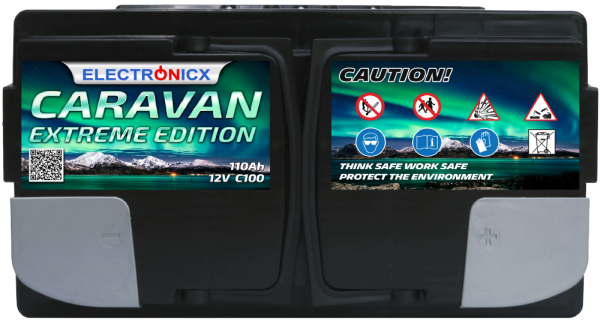 Electronicx Caravan extreme edition gel battery 110 ah 12v motorhome boat supply