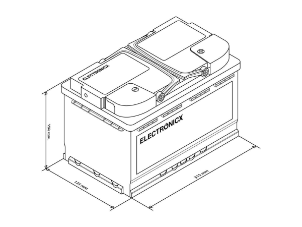 Electronicx Caravan extreme edition gel battery 110 ah 12v motorhome boat supply