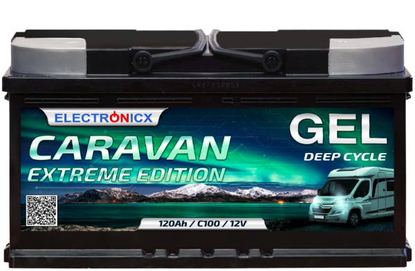 Electronicx Caravan extreme Edition Gel Battery 120 ah 12v Motorhome Boat Supply