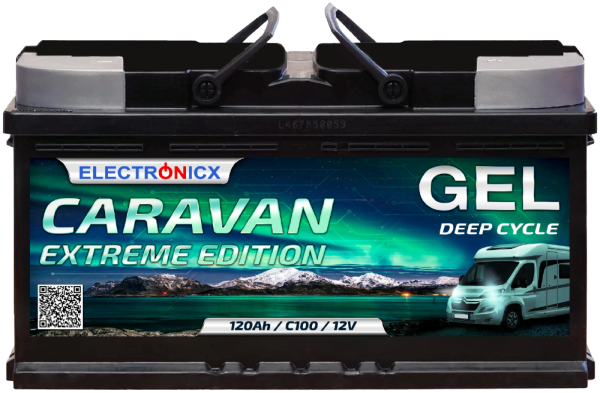 Electronicx Caravan EXTREME Edition Gel Batterie 120 AH 12V Wohnmobil Boot Versorgung