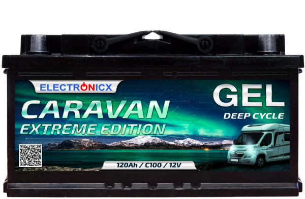 Electronicx Caravan EXTREME Edition Gel Batterie 120 AH 12V Wohnmobil Boot Versorgung