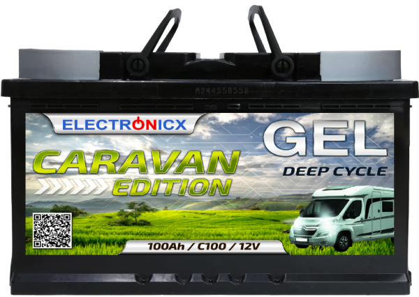 Electronicx Caravan Edition GEL Batterie 100 AH 12V Wohnmobil Boot Versorgung