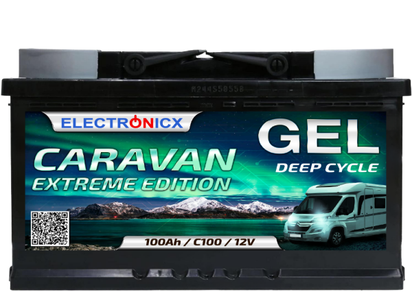 Electronicx Caravan extreme Edition gel battery 100 ah 12v motorhome boat supply
