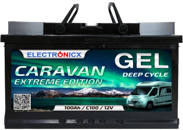 Electronicx Caravan EXTREME Edition GEL Batterie 100 AH 12V Wohnmobil Boot Versorgung