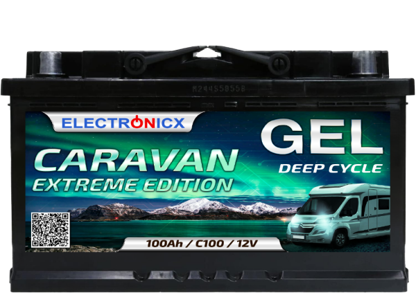 Electronicx Caravan EXTREME Edition GEL Batterie 100 AH 12V Wohnmobil Boot Versorgung
