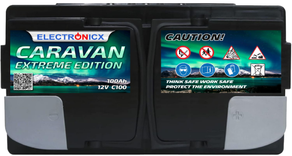 Electronicx Caravan EXTREME Edition GEL Batterie 100 AH 12V Wohnmobil Boot Versorgung