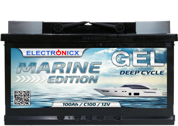 Electronicx Marine edition gel battery 100 ah 12v boat ship supply battery