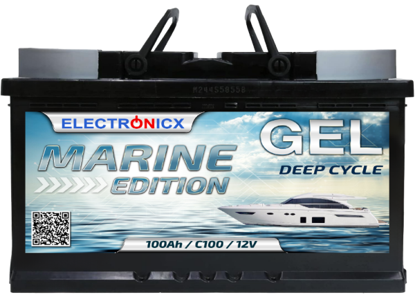 Electronicx Marine Edition GEL Batterie 100 AH 12V Boot Schiff Versorgungsbatterie